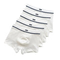 5pcs/pack Boys Underwear Pure White Color Short Boxers Teenage School Boys Panties Breathable Underpants for Kids Child Clothes