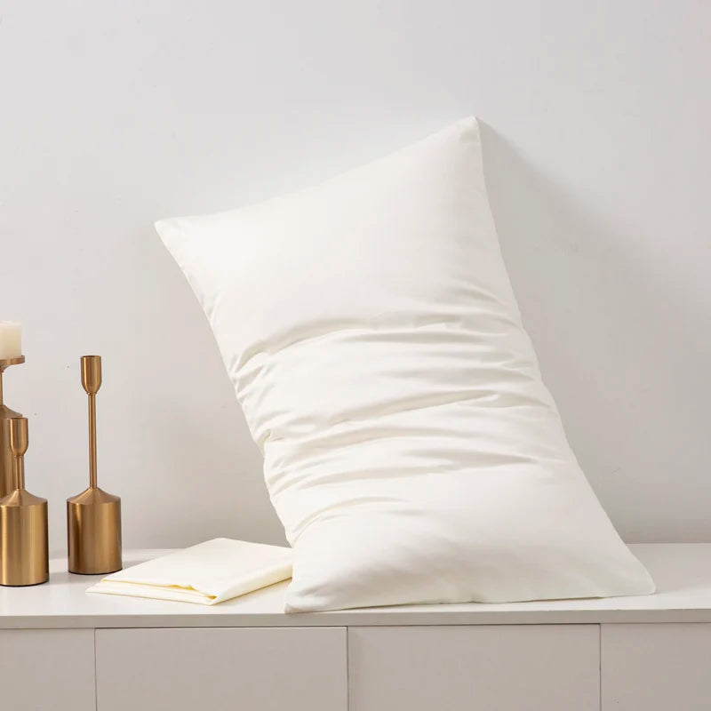 60S High Quality Egyptian Cotton Pillow Case Solid Color Home Hotel Bedding Pillow Cover Brief Style Pillowcase