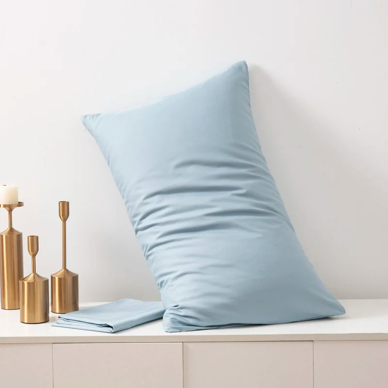 60S High Quality Egyptian Cotton Pillow Case Solid Color Home Hotel Bedding Pillow Cover Brief Style Pillowcase