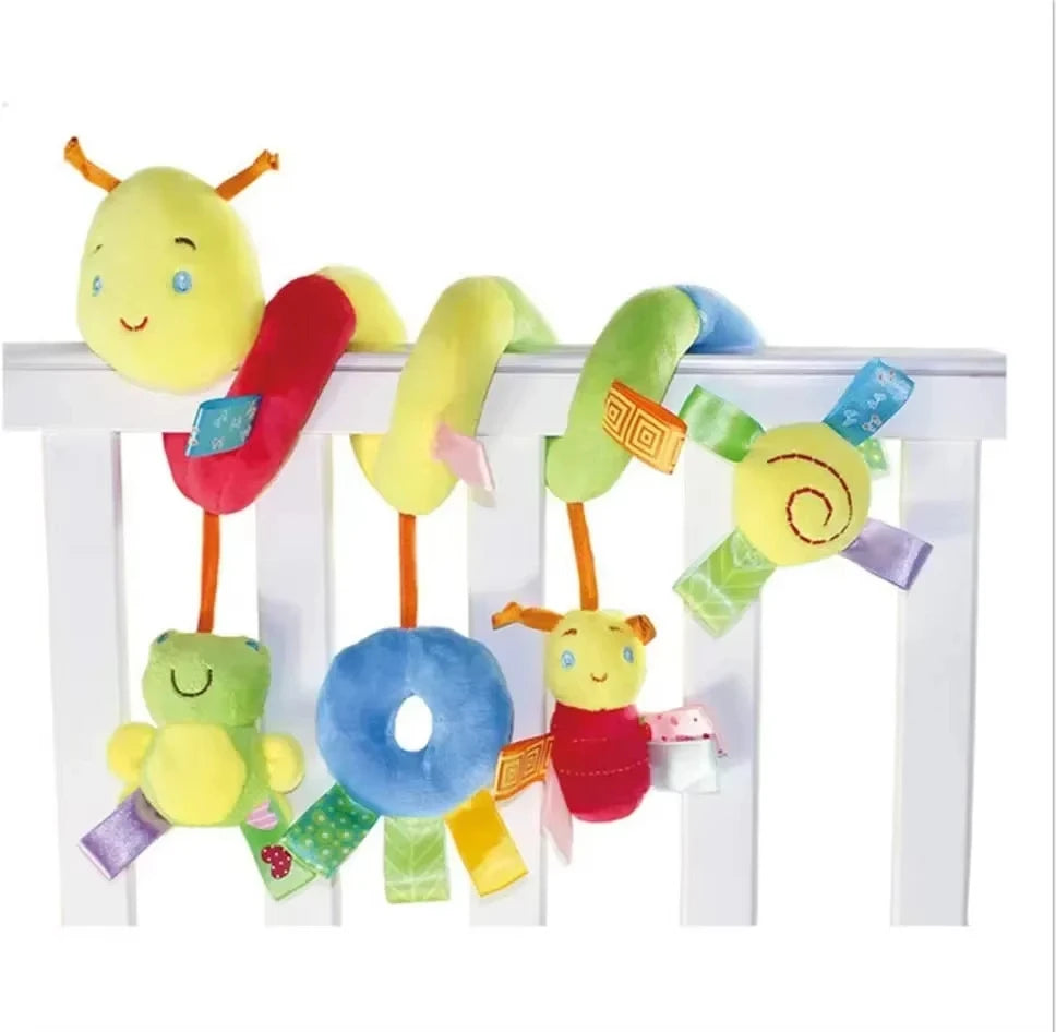 Baby Crib Hanging Rattle Toy – Soft Spiral Stroller & Car Seat Mobile | Newborn Gift | 0+ Months