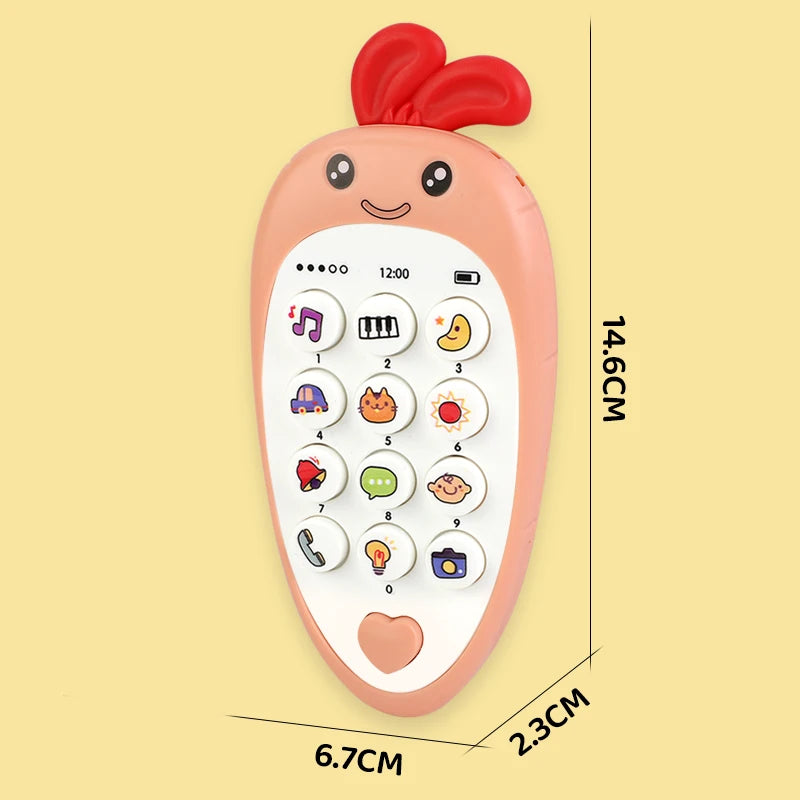 Baby Phone Toy 3-Piece Gift Set – Musical Learning Telephone with Teether for Infants & Toddlers