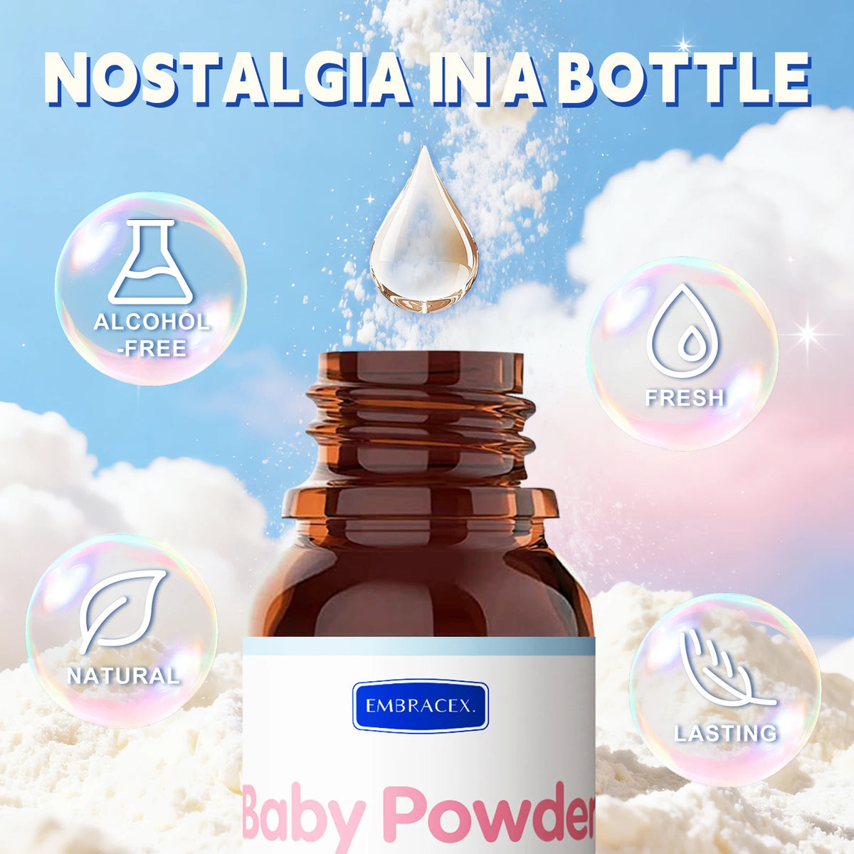 Baby Powder Fragrance Oil – Long-Lasting Warm & Sweet Scent | 10ml Gift Bottle