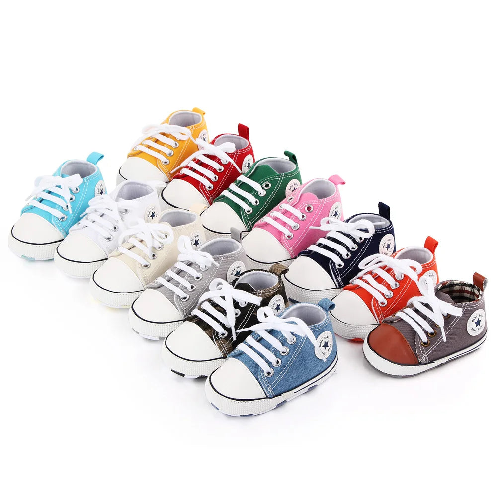 Baby Shoes Gift Bundle – 3 Pairs | Soft Sole Non-Slip | Boys & Girls | 21 Colors | 0–18 Months