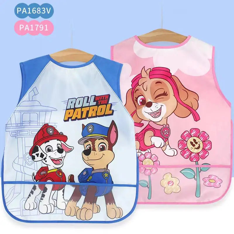 Paw Patrol Baby Bib Gift Set – 2-Piece Waterproof Cartoon Pocket Apron Bibs | Perfect Baby Shower Gift