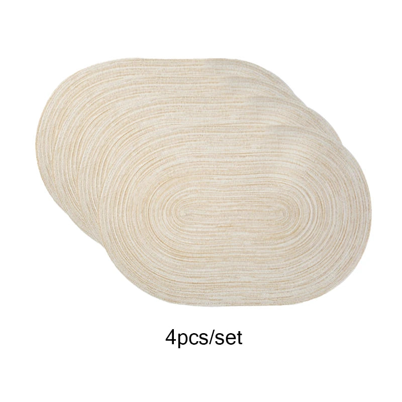 Placemats Set of 4,Heat resistant pad,Place Mat Washable Table Mats for Kitchen Dining Table Mixed Color Non-Slip Place mats