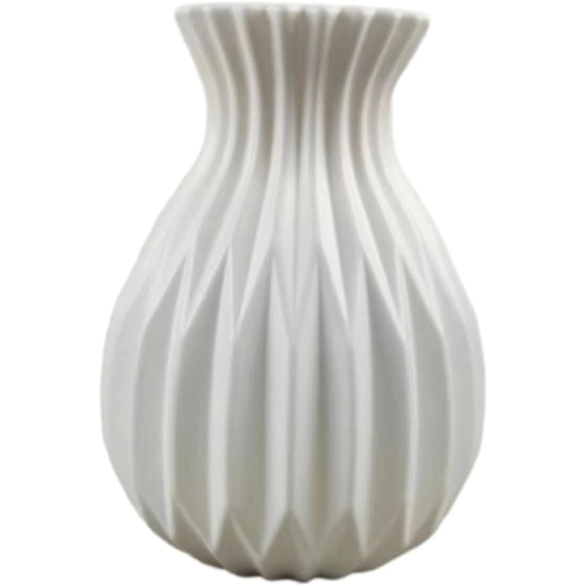 White Ceramic-Look Decorative Vase | Nordic Home Decor for Table, Wedding & Outdoor Styling