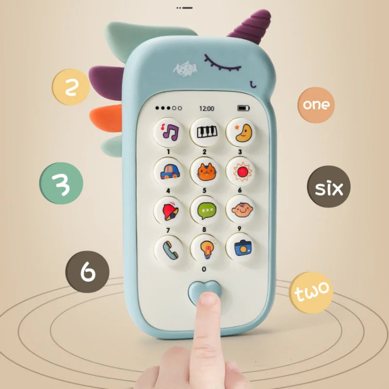 Baby Phone Toy 3-Piece Gift Set – Musical Learning Telephone with Teether for Infants & Toddlers