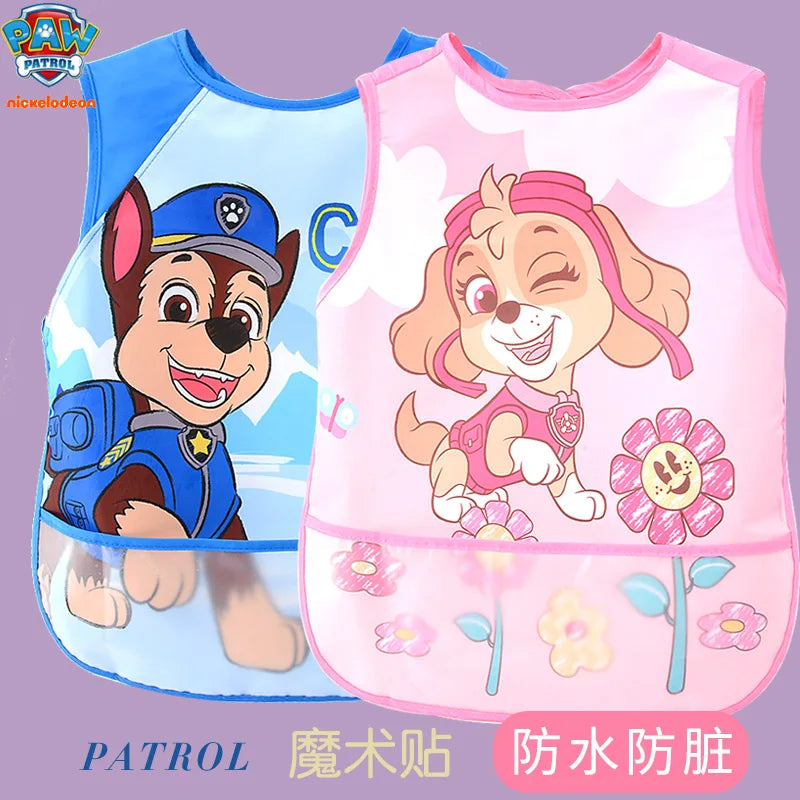 Paw Patrol Baby Bib Gift Set – 2-Piece Waterproof Cartoon Pocket Apron Bibs | Perfect Baby Shower Gift