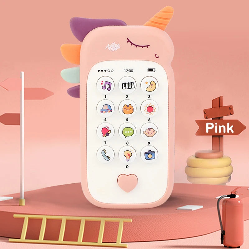 Baby Phone Toy 3-Piece Gift Set – Musical Learning Telephone with Teether for Infants & Toddlers