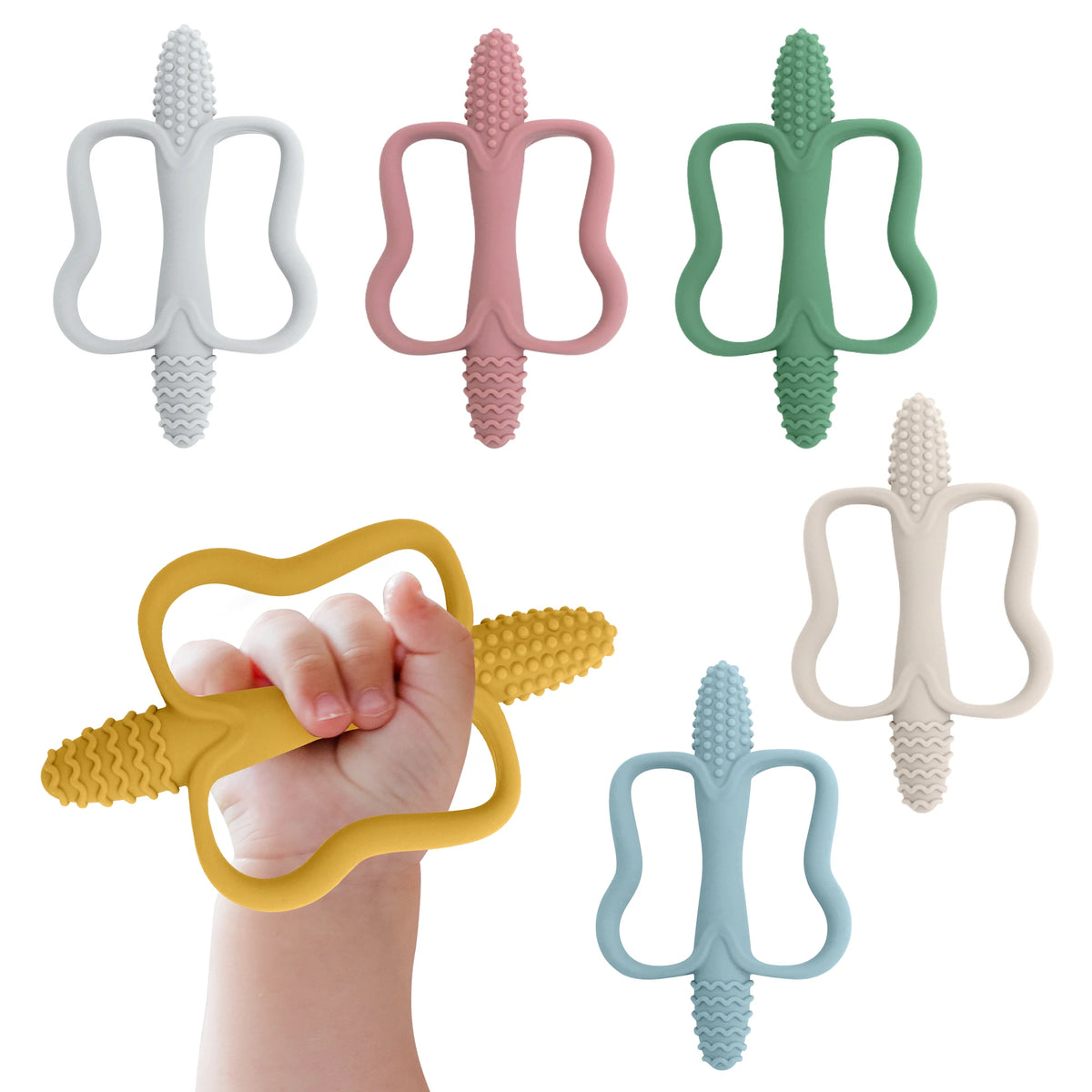 Baby Teething Toy – Food-Grade Silicone Easy-Grip Teether for Babies 0–12 Months