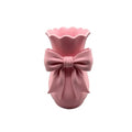 Pink Bow Flower Vase | 3D Printed Twisted Design Decorative Tabletop Vase for Home, Gifting & Special Occasions