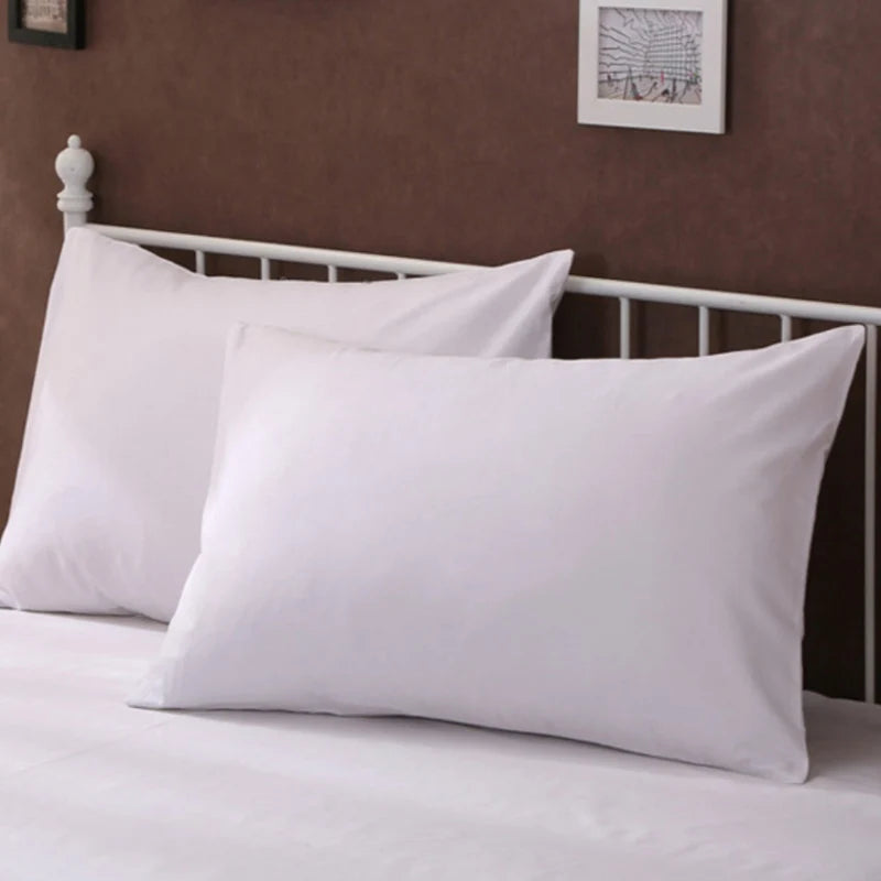1pc Solid Color Pillow Cover 20 in x 30 in (50x76cm) Rectangular White Pillowcase Bedding Pillow Case