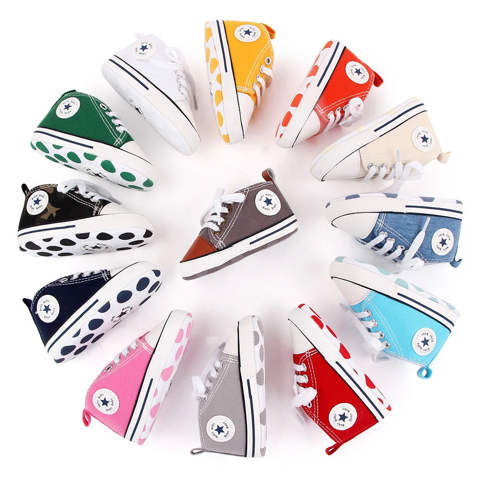 Baby Shoes Gift Bundle – 3 Pairs | Soft Sole Non-Slip | Boys & Girls | 21 Colors | 0–18 Months
