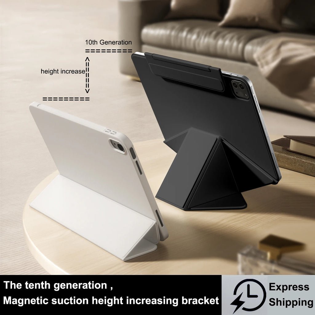 Smart Folio Cover for iPad A16 Case 11th 2026 iPad Air 11 M5 M4 M3 Funda iPad Pro 13 12.9 5th 6th Gen Mini A17 Magnetically Capa