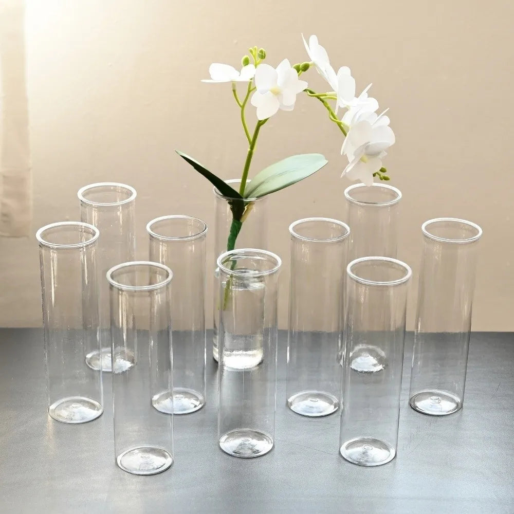 Crystal Clarity with Endless Possibilities | Clear Cylindrical Flower Vase for Home, Events & Floral Styling