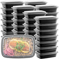 15 Pack Meal Prep Containers Microwave Safe Food Storage Containers with Lids Plastic Bento Lunch Box Stackable Disposable