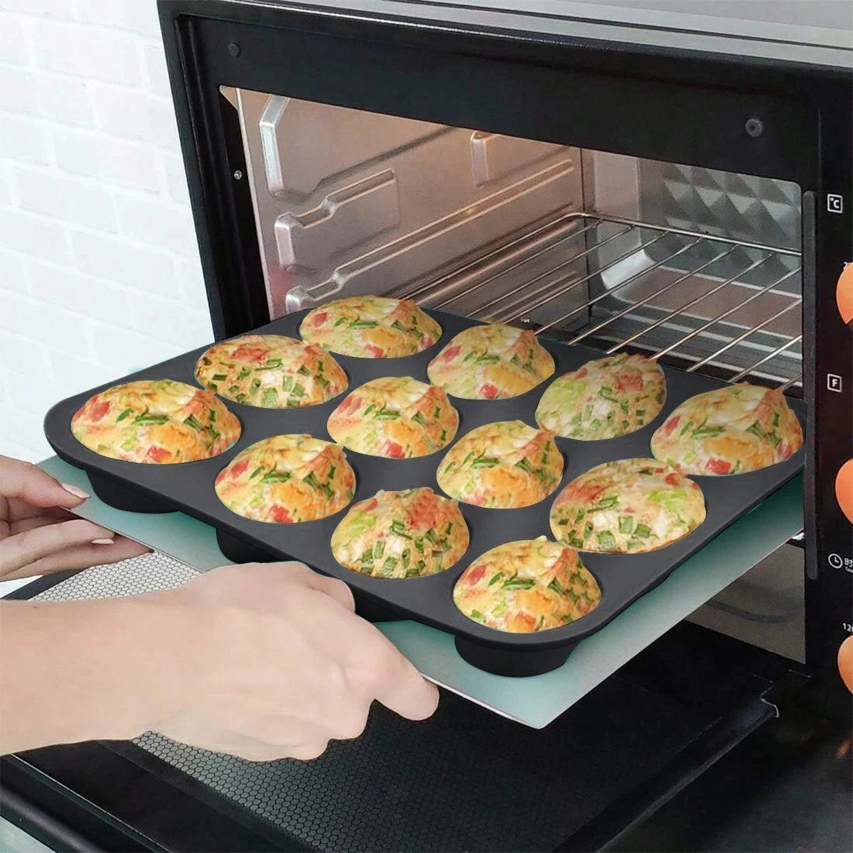 12 Holes Cupcakes Mold Non Stick Muffin Cupcake Silicone Mold Soap Chocolate Muffin Baking Pan Silicone Cake Mold Baking Tools