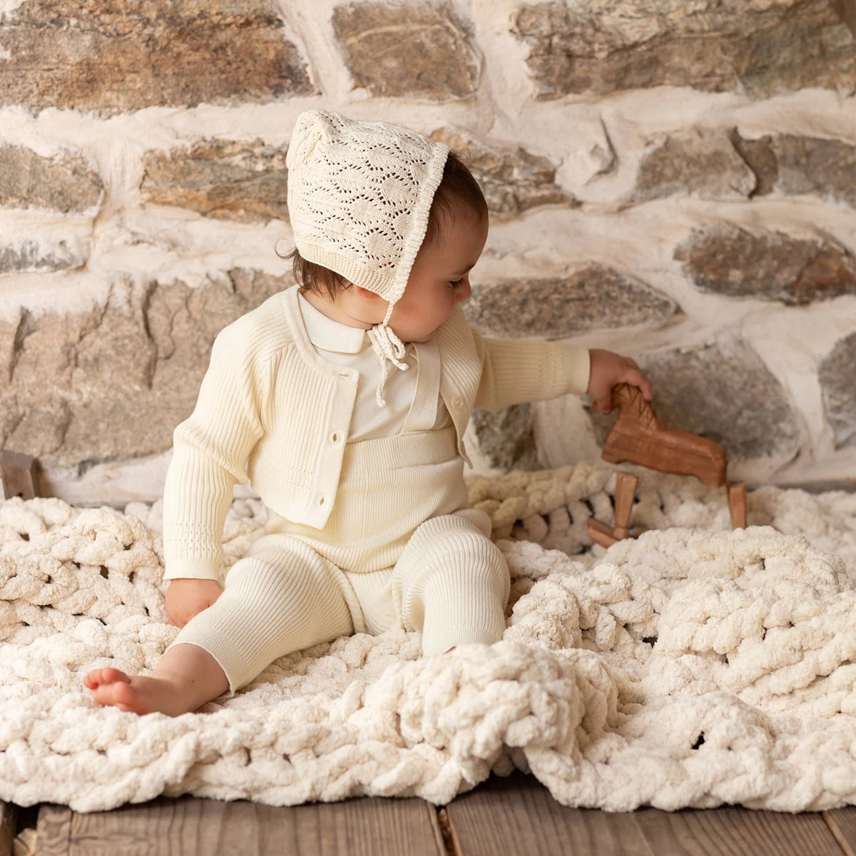 AP Baby British Knit Coordinate Collection Baby Kids Modal Romper Cute Knitting Cardigan and Overalls Pants