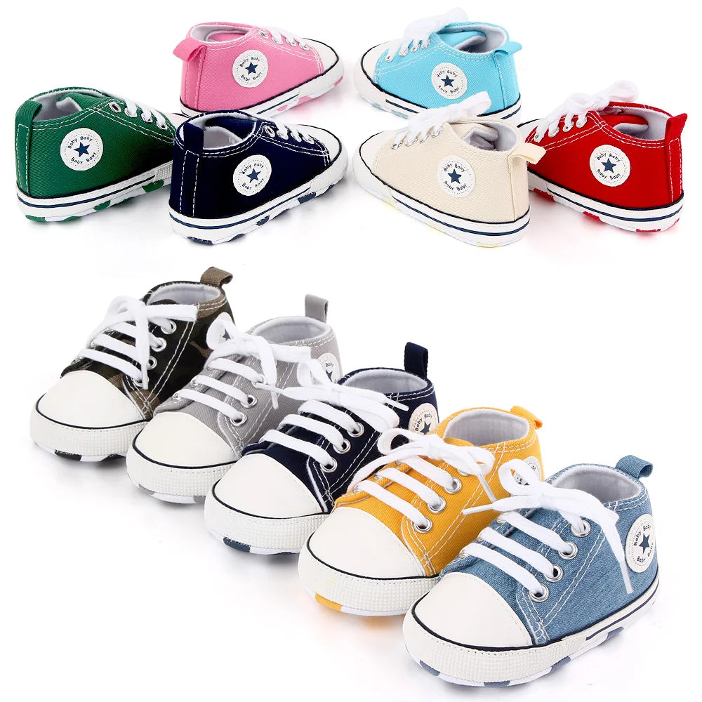 Baby Shoes Gift Bundle – 3 Pairs | Soft Sole Non-Slip | Boys & Girls | 21 Colors | 0–18 Months