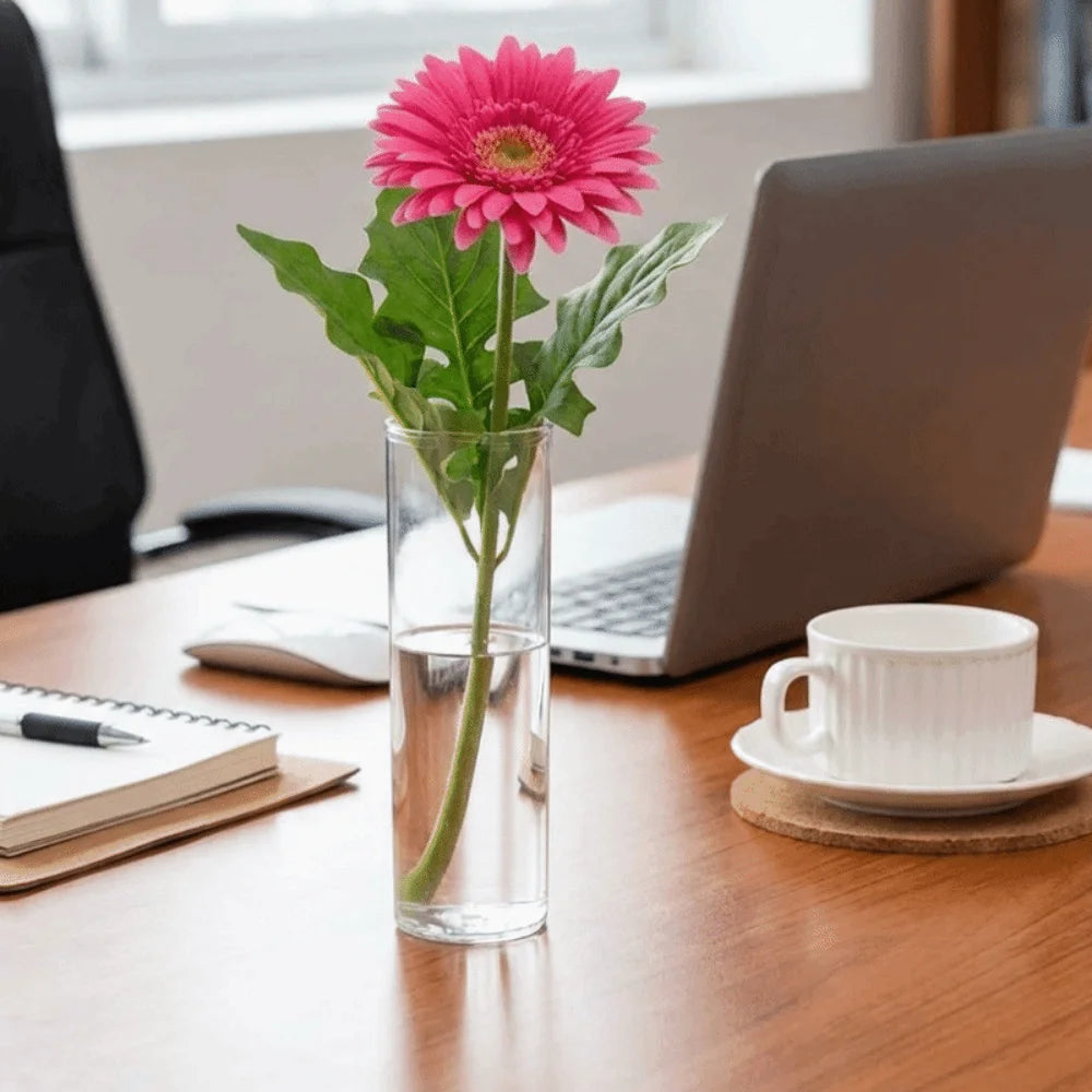 Crystal Clarity with Endless Possibilities | Clear Cylindrical Flower Vase for Home, Events & Floral Styling