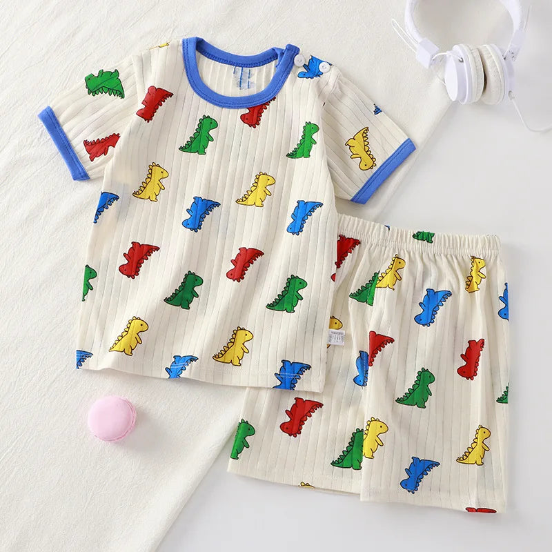 Kids Outfit Gift Bundle – 6 Pieces | 3 Mix & Match Sets | Cotton T-Shirt & Shorts | Boys & Girls | 3M–5 Years