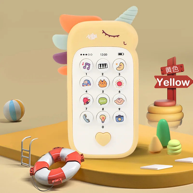 Baby Phone Toy 3-Piece Gift Set – Musical Learning Telephone with Teether for Infants & Toddlers