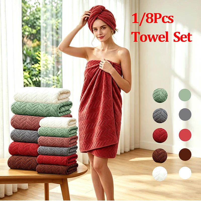 High Quality Thick Coral Velvet Bath Towels, Soft and Absorbent Towels, Sports Beach Towels for Home and Hotel Use