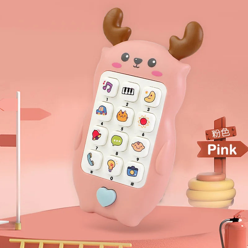 Baby Phone Toy 3-Piece Gift Set – Musical Learning Telephone with Teether for Infants & Toddlers