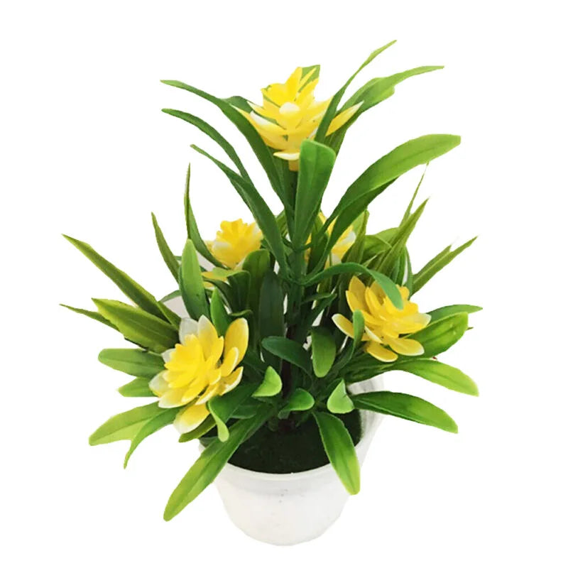 Artificial Lotus Flower Pot | Lifelike Faux Bonsai for Home, Office & Gift Décor