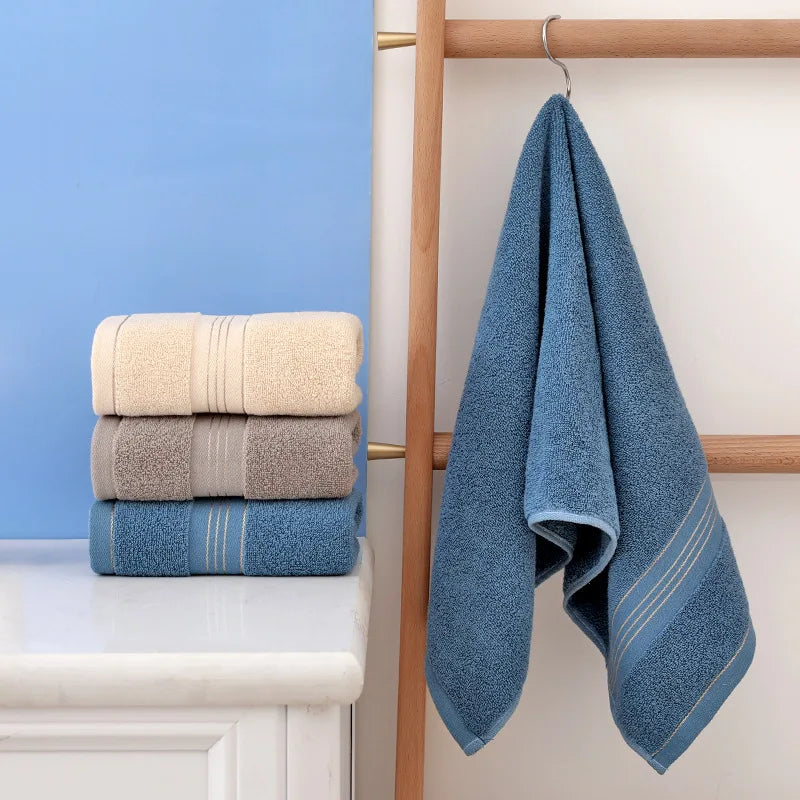 Thickened Cotton Towel With Strong Water Absorption Universal Towel For Adults And Children Solid ColorSkin Friendly Towel