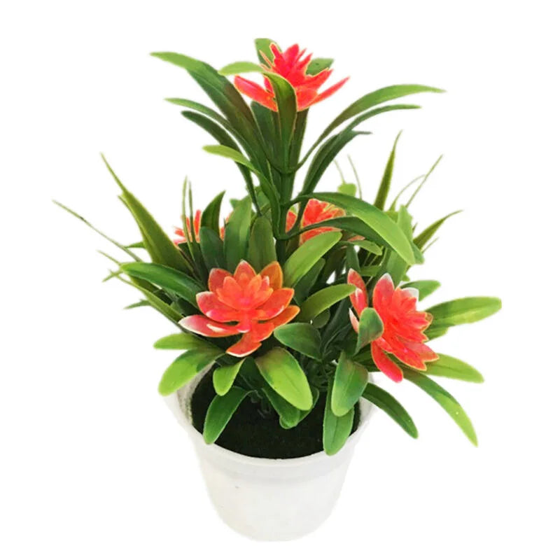 Artificial Lotus Flower Pot | Lifelike Faux Bonsai for Home, Office & Gift Décor