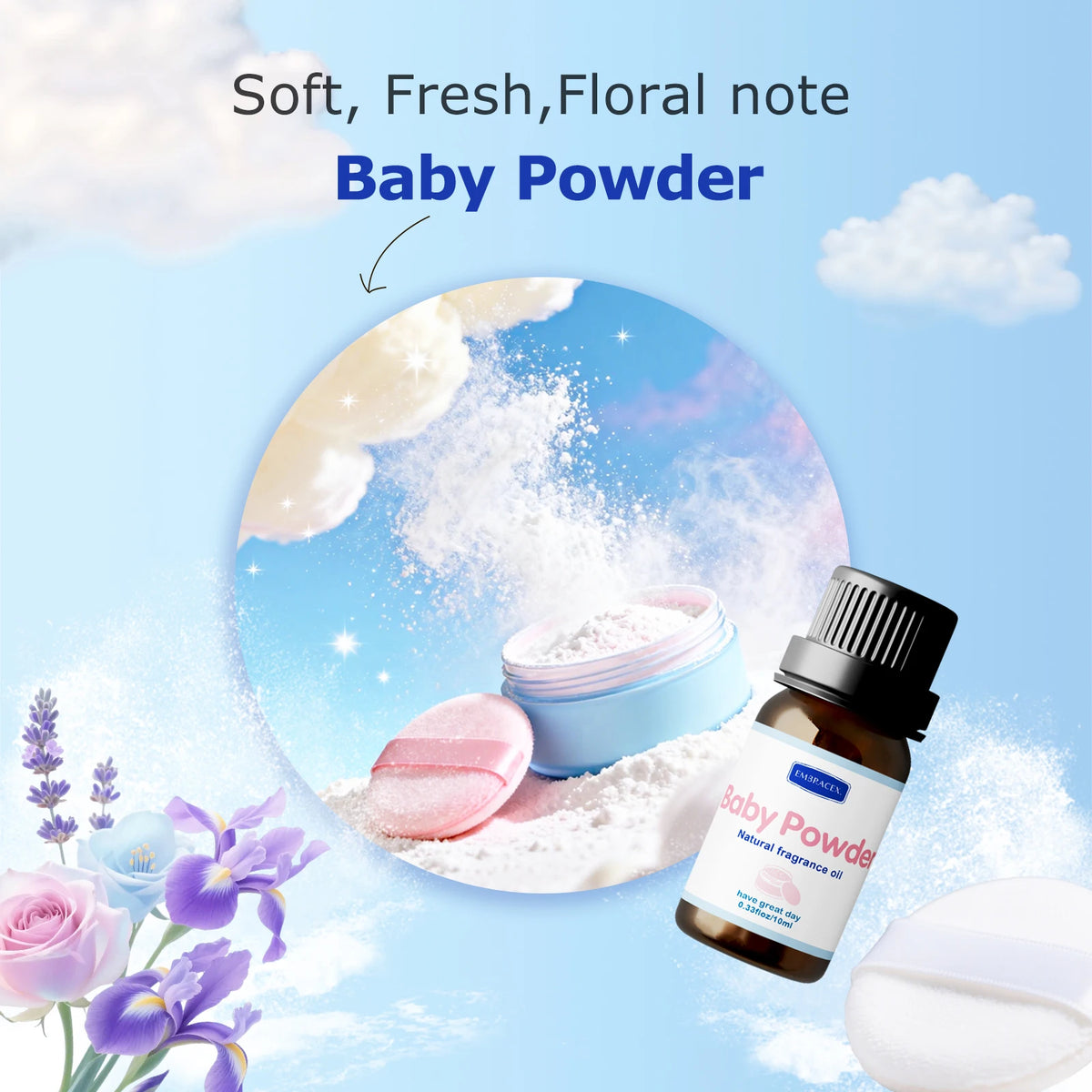 Baby Powder Fragrance Oil – Long-Lasting Warm & Sweet Scent | 10ml Gift Bottle