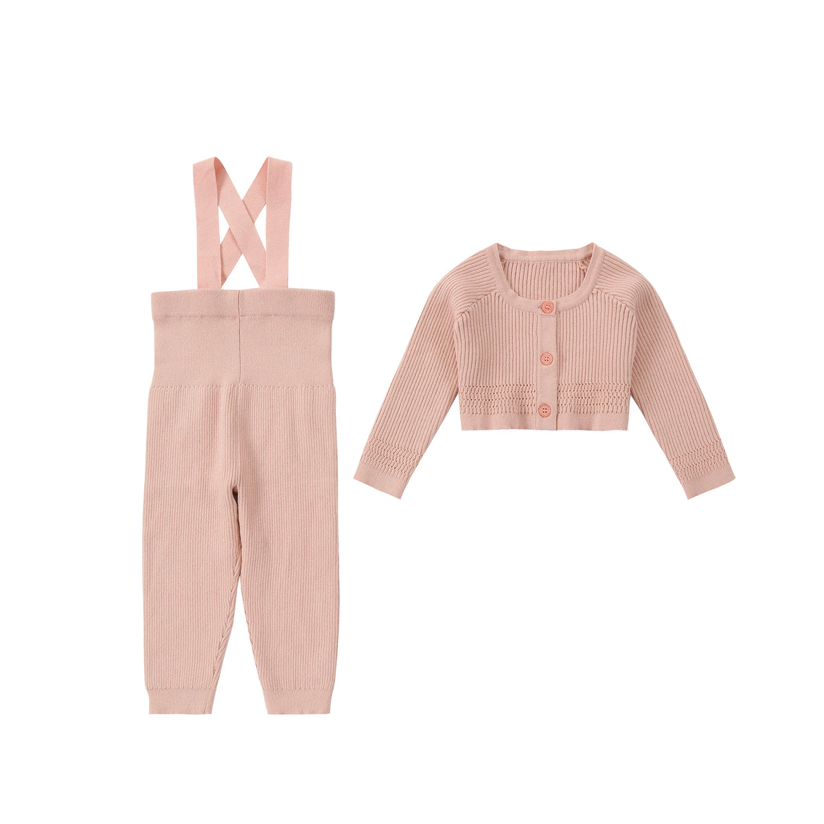 AP Baby British Knit Coordinate Collection Baby Kids Modal Romper Cute Knitting Cardigan and Overalls Pants