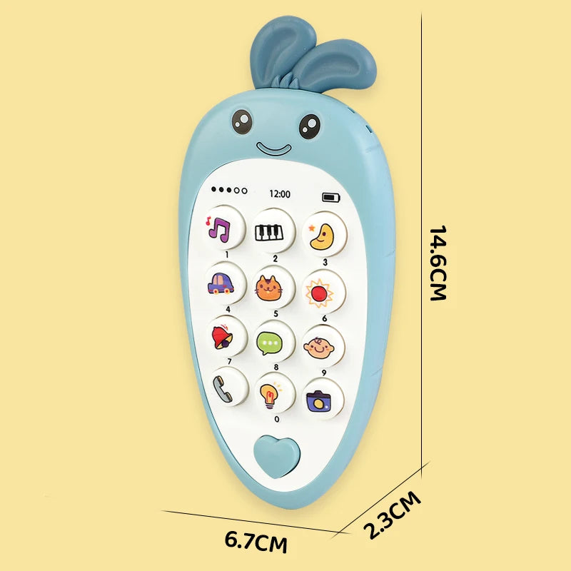 Baby Phone Toy 3-Piece Gift Set – Musical Learning Telephone with Teether for Infants & Toddlers