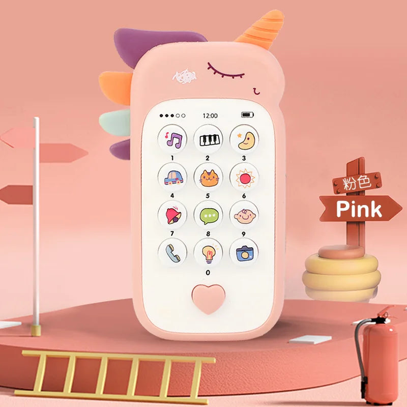 Baby Phone Toy 3-Piece Gift Set – Musical Learning Telephone with Teether for Infants & Toddlers