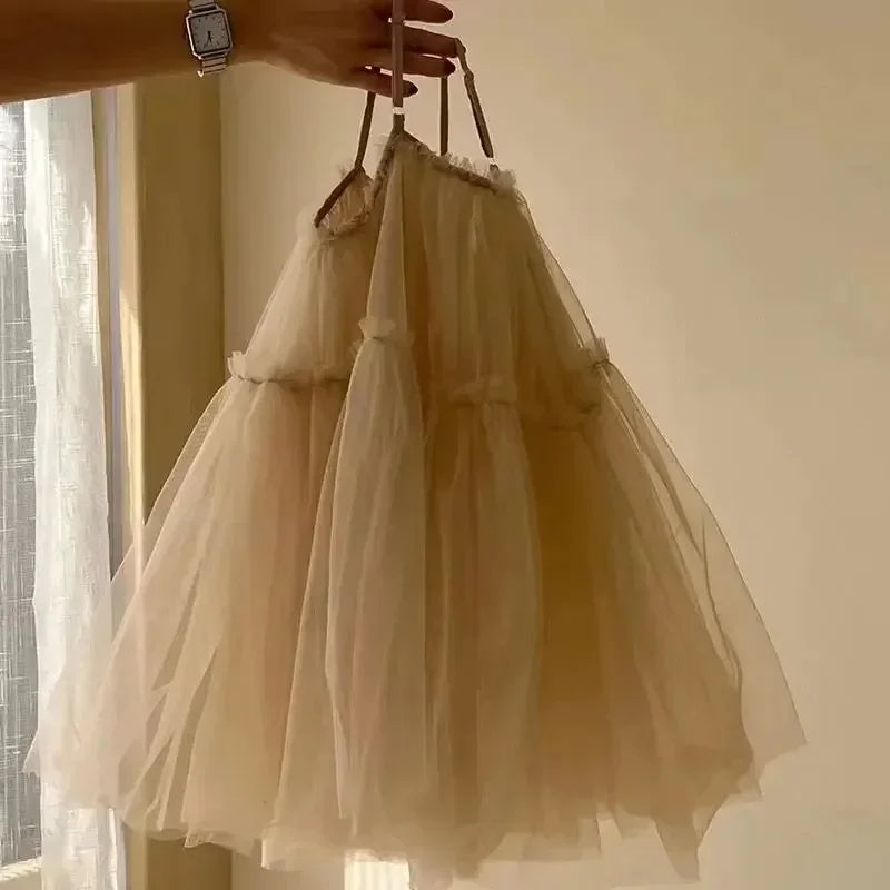 Baby Girls Dress Summer Toddler Kids Lace Mesh Dresses Baby Tutu Dresses Children Birthday Party Dress Girl Clothes