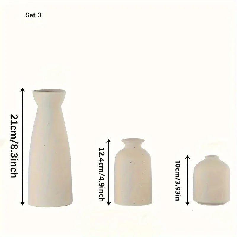 Set of 3 Ceramic Vases | Elevate Every Room with Timeless, Gallery-Worthy & Style