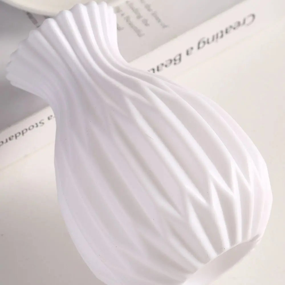 White Ceramic-Look Decorative Vase | Nordic Home Decor for Table, Wedding & Outdoor Styling