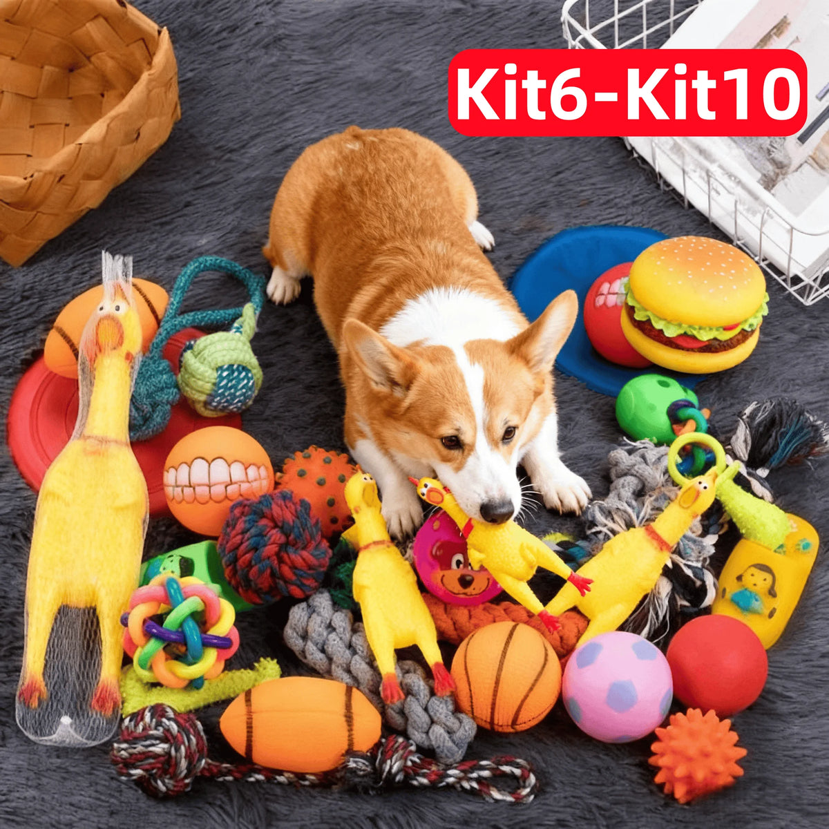 10/6 Kit Teeth Bite Puppy Anti-stress Pet Ranger Teeth Cleaning Mouth