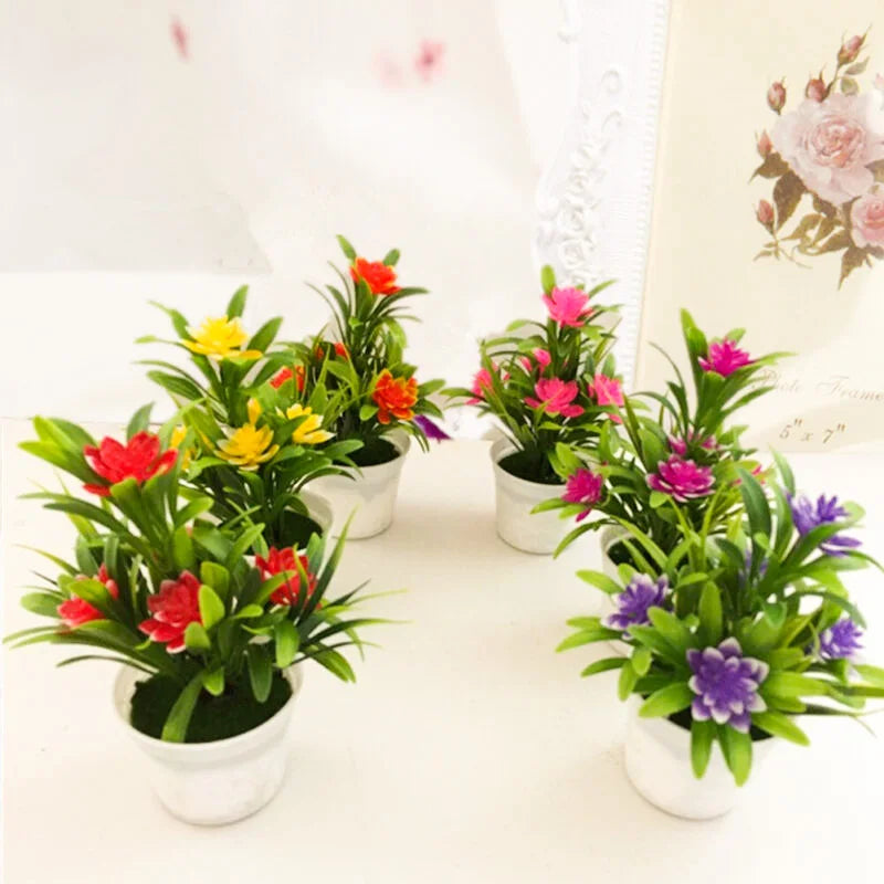 Artificial Lotus Flower Pot | Lifelike Faux Bonsai for Home, Office & Gift Décor