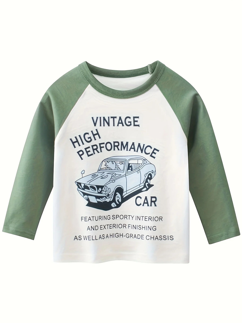 Cartoon Vehicle Creative Colorblock Long Sleeve T-shirt, Casual Lightweight Comfy Tops, Boys Clothes Outdoor