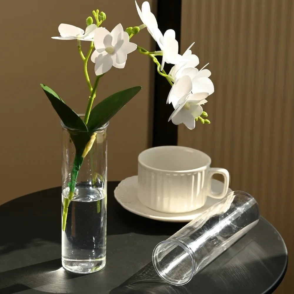 Crystal Clarity with Endless Possibilities | Clear Cylindrical Flower Vase for Home, Events & Floral Styling