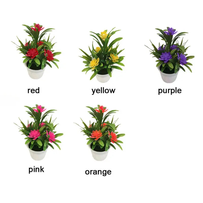 Artificial Lotus Flower Pot | Lifelike Faux Bonsai for Home, Office & Gift Décor