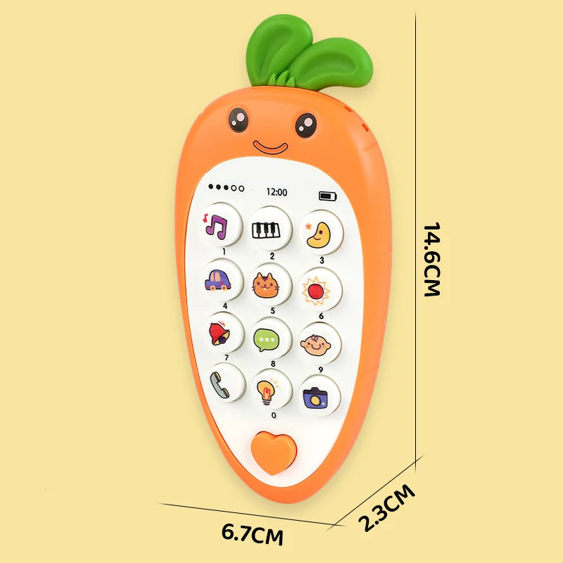 Baby Phone Toy 3-Piece Gift Set – Musical Learning Telephone with Teether for Infants & Toddlers