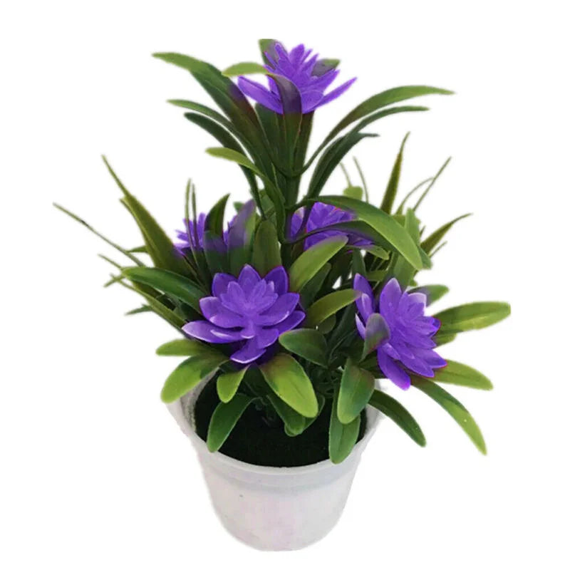 Artificial Lotus Flower Pot | Lifelike Faux Bonsai for Home, Office & Gift Décor