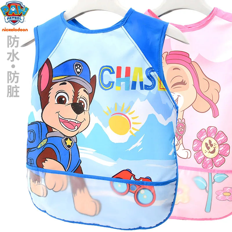 Paw Patrol Baby Bib Gift Set – 2-Piece Waterproof Cartoon Pocket Apron Bibs | Perfect Baby Shower Gift