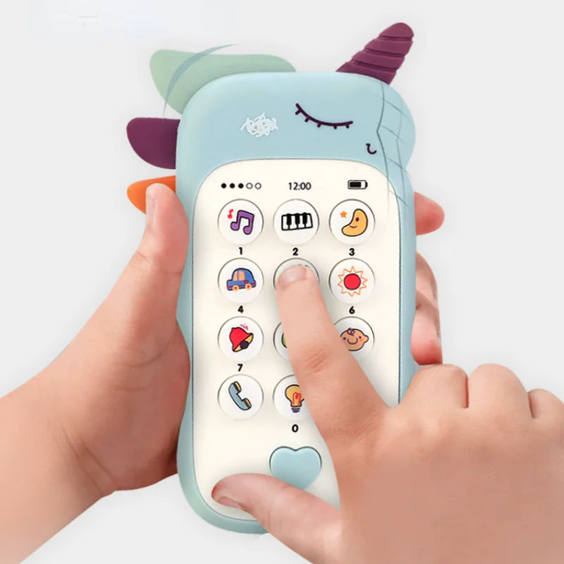 Baby Phone Toy 3-Piece Gift Set – Musical Learning Telephone with Teether for Infants & Toddlers