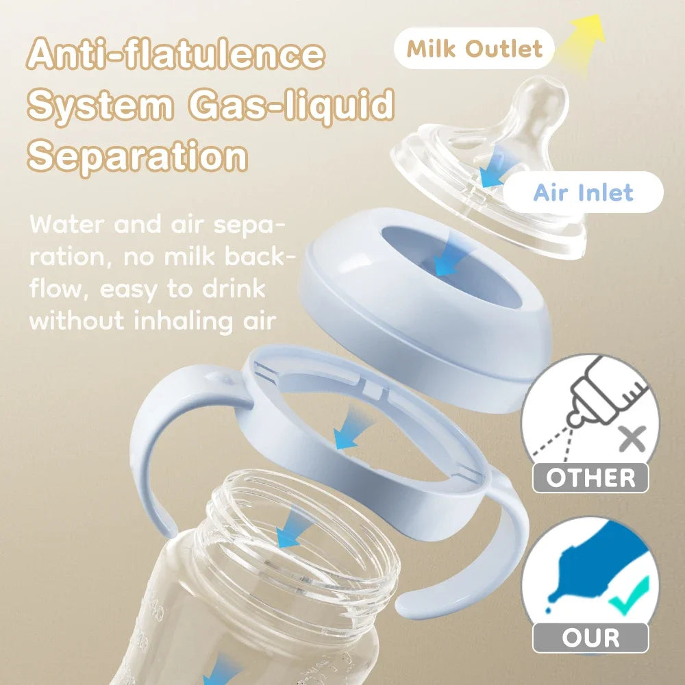 Baby Bottle Gift Set – 3-Size Feeding Bottle Set for Newborns (150ml, 240ml & 330ml)