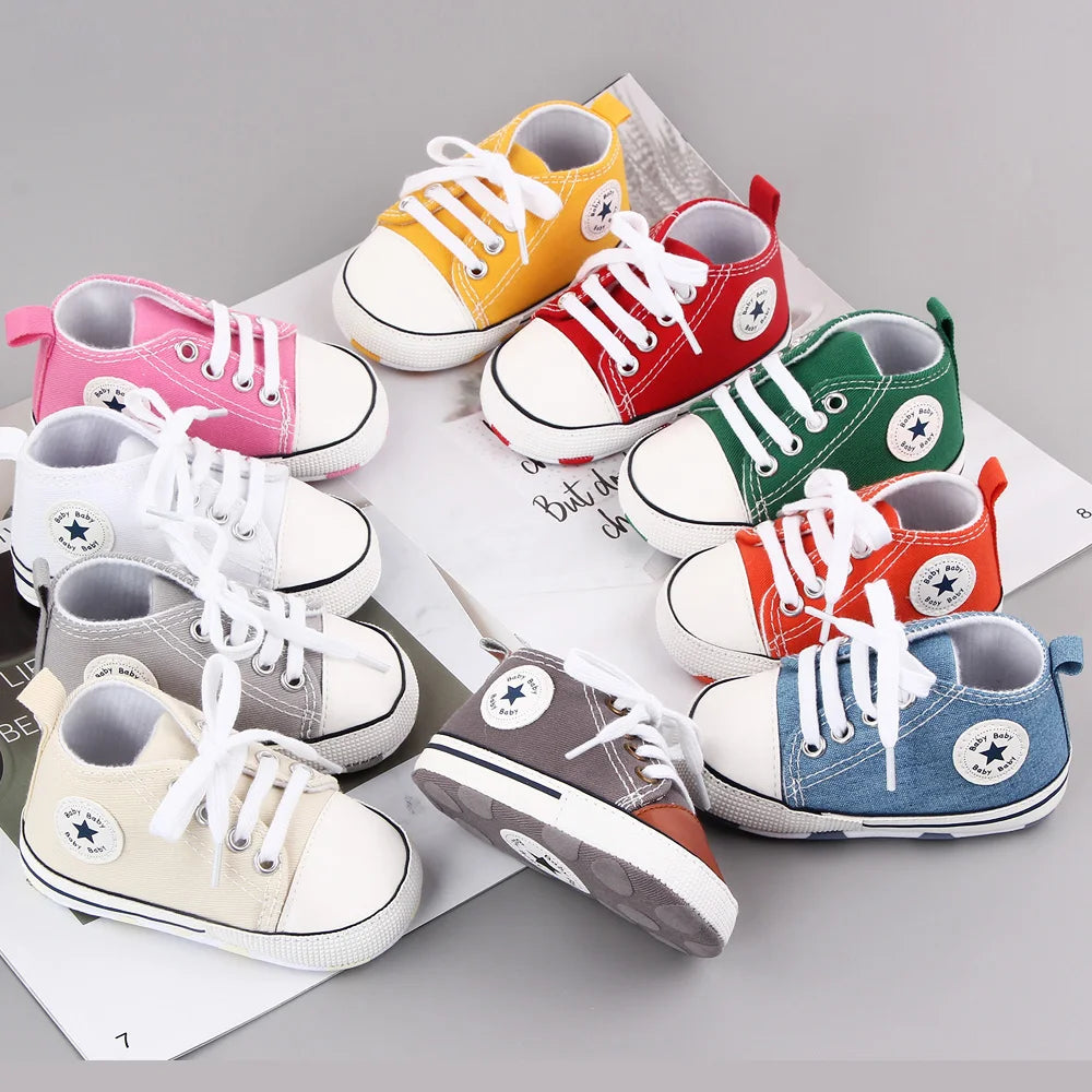 Baby Shoes Gift Bundle – 3 Pairs | Soft Sole Non-Slip | Boys & Girls | 21 Colors | 0–18 Months