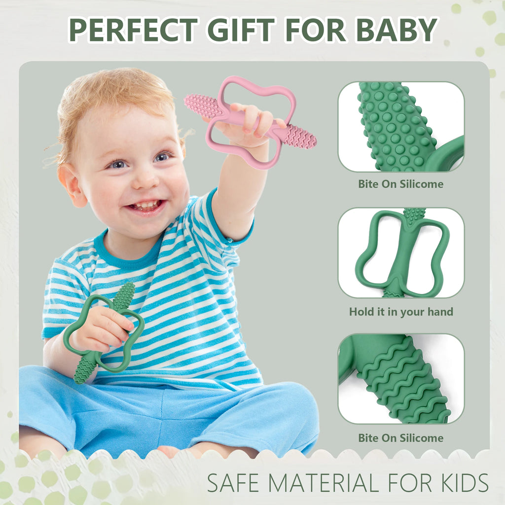 Baby Teething Toy – Food-Grade Silicone Easy-Grip Teether for Babies 0–12 Months
